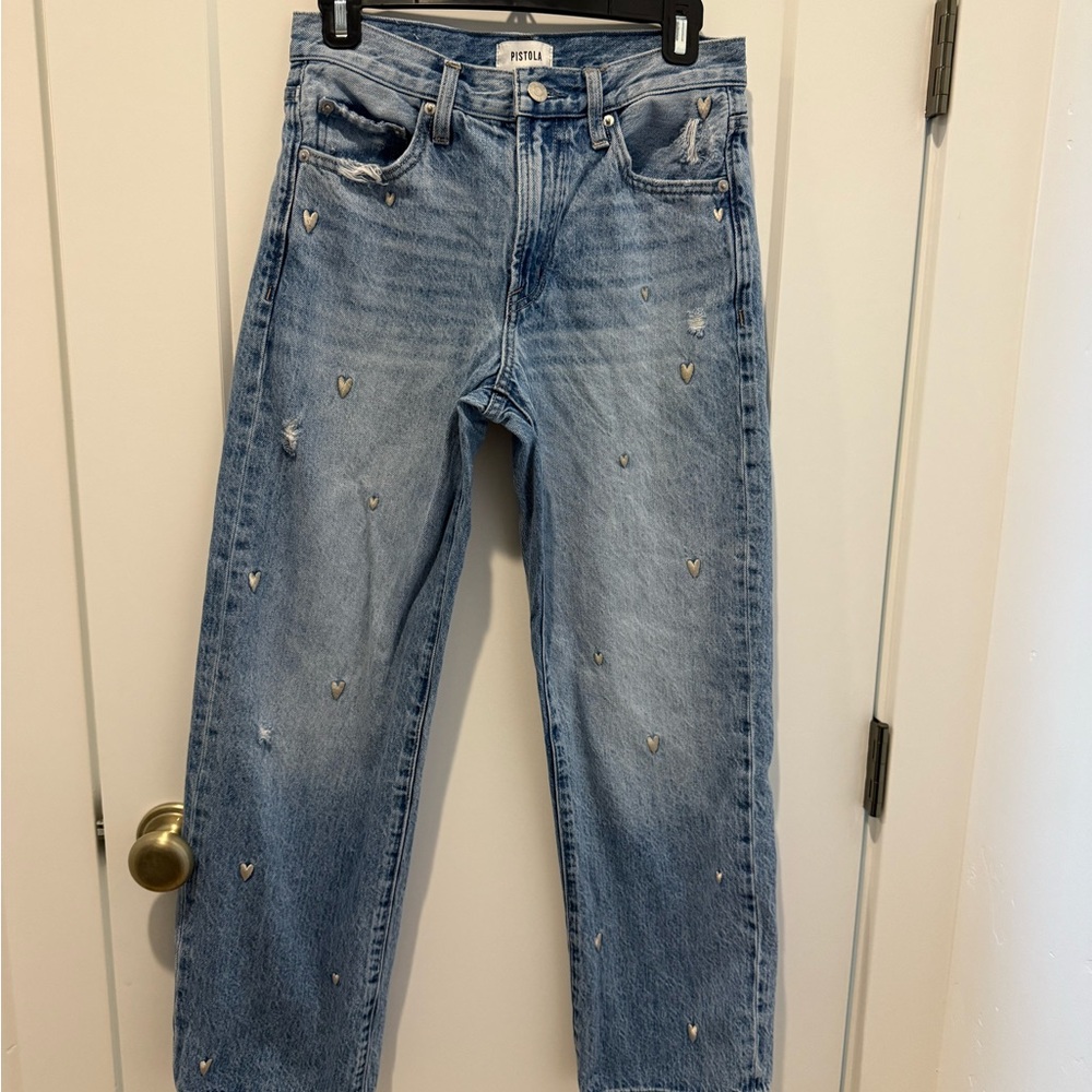 Pistola Light Blue Straight Leg Jeans